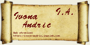 Ivona Andrić vizit kartica
